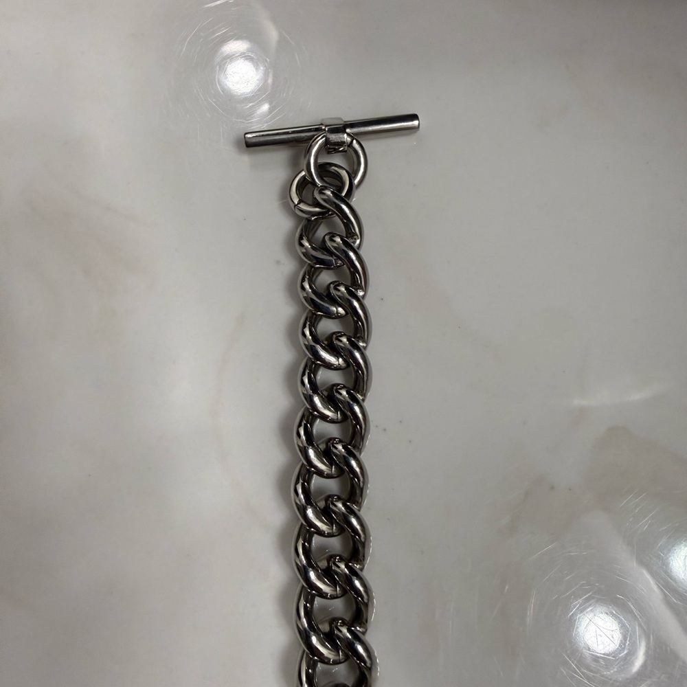 Michael Kors Silver Chain Link Toggle Bracelet - image 3